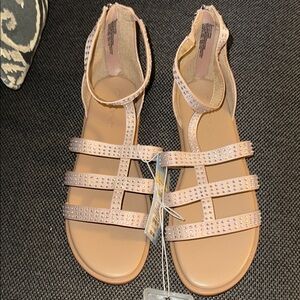 Cat & Jack Elegant Beige/Blush Strappy Sandals